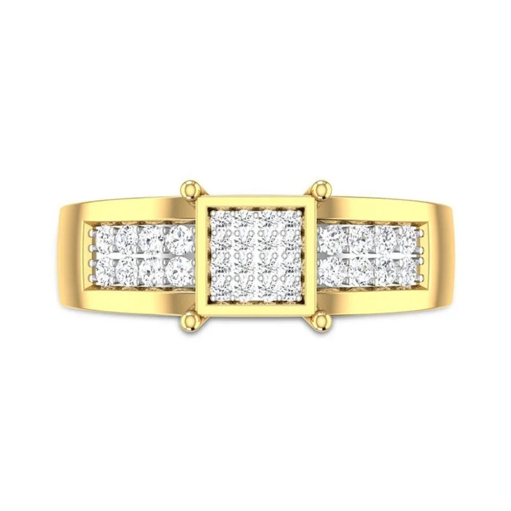 Refine Square Zircon Luxury Princess Fashion Square Rings for Women,EVGG1262